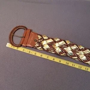 Petty | Accessories | Vintage Petty Brown Gold Wide Woven  display picture 1